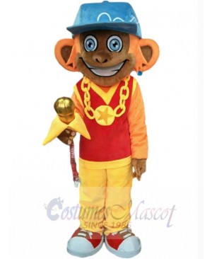 DJ Monkey mascot costume