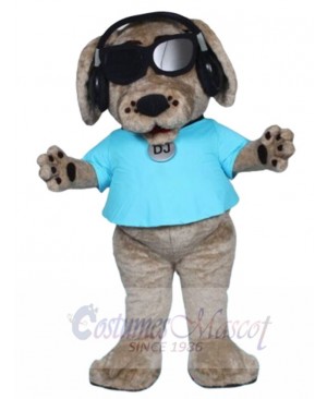 DJ the Dog mascot costume