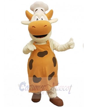 Chef Cow mascot costume