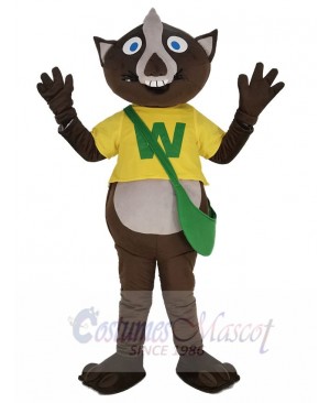 Wombat in Yellow T-shirt Mascot Costume