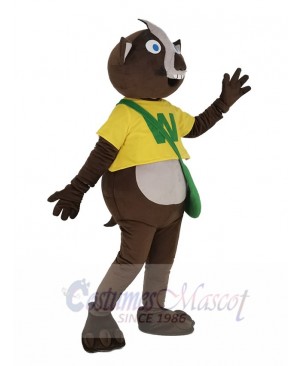 Wombat in Yellow T-shirt Mascot Costume