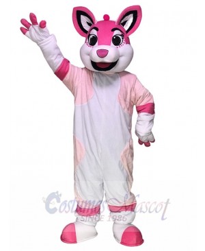 Pink Husky Dog Adult Mascot Costumes Fursuit Animal