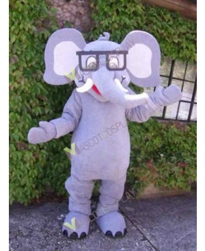 High Quality Adult Gray Ellie the Elephant Mascot Costume