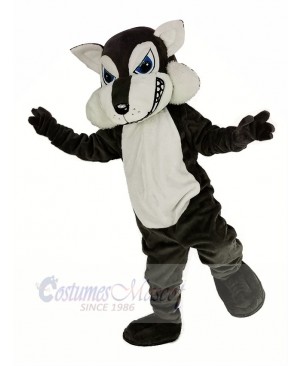 Dark Gray Wolf Mascot Costume Animal
