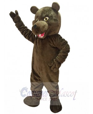 Plush Brown Grizzly Bear Mascot Costume