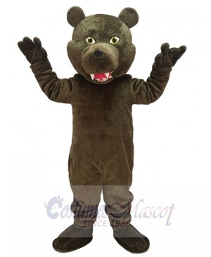 Plush Brown Grizzly Bear Mascot Costume