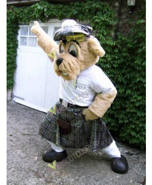 High Quality Adult Scotland Taxi Driver Dog Mascot Costume