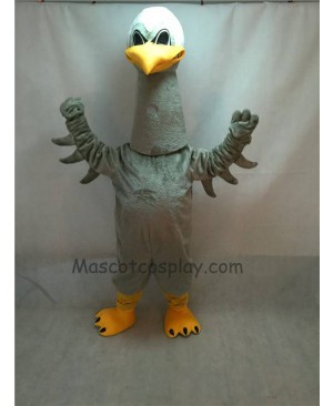 Fierce Grey Crane Mascot Costume