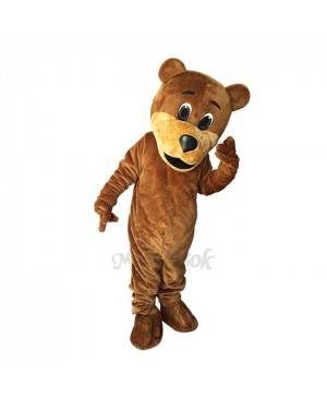 Cute Brown Benny Bear Mascot Costume