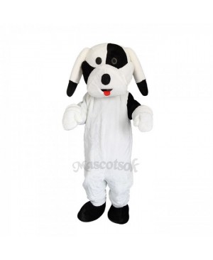 Black and White Dog Mascot Adult Costume