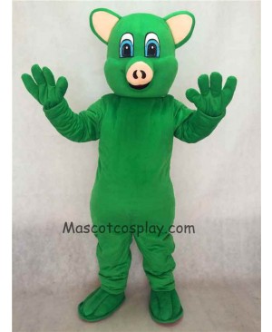 Hot Sale Adorable Realistic New Green Female Pig Piggy Adult Mascot Costume