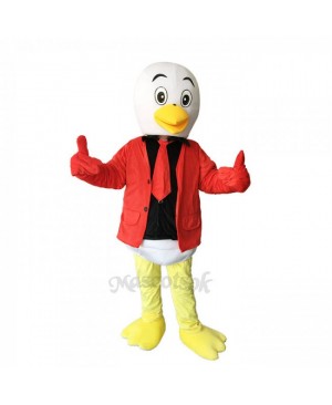 Little Lovely Red Crane Plush Adult Mascot Costume
