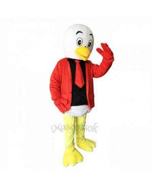 Little Lovely Red Crane Plush Adult Mascot Costume