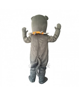 Cute Funny Bulldog with Collar Mascot Costume