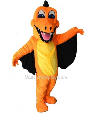 New Orange Dragon with Wing Mascot Costume