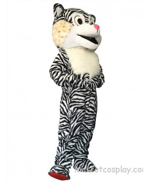 Cute Shy White Lion Mascot Costume