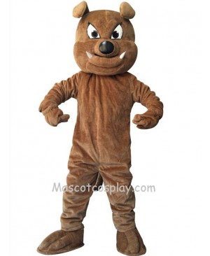 Cute Brown Buster Bulldog Dog Mascot Costume