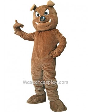 Cute Brown Buster Bulldog Dog Mascot Costume
