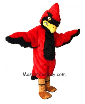 Strong Red Fierce Cardinal Mascot Costume