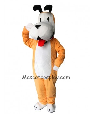 Cute White and Yellow Dog Mascot Costume