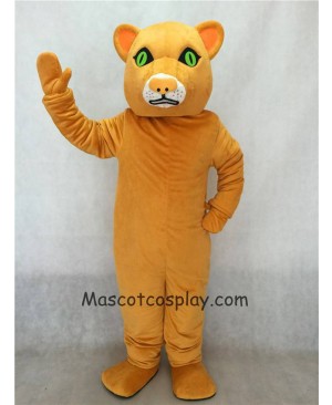 Cougar Mascot Costume with Green Eyes