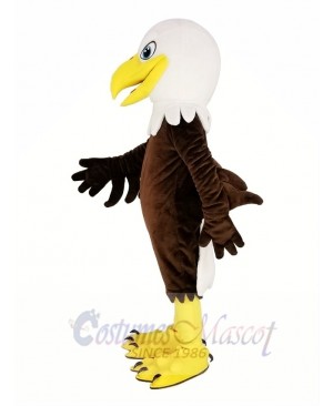 White Head Eagle in Blue Eye Mascot Costume