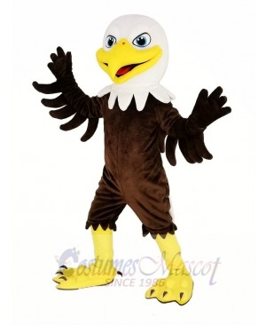 White Head Eagle in Blue Eye Mascot Costume