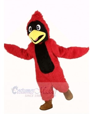 Long Hair Red Cardinal Mascot Costume Animal