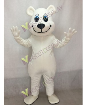 New White Breezy Polar Bear Mascot Costume