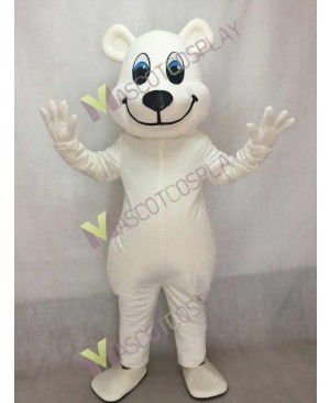 New White Breezy Polar Bear Mascot Costume