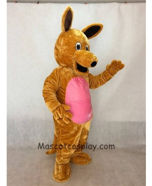 Cute Realistic Brown Kangaroo Mascot Adult Costume