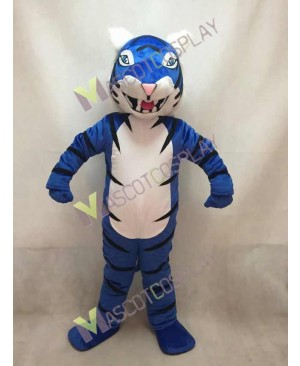 New Custom Color Royal Blue Bengal Tiger Mascot Costume