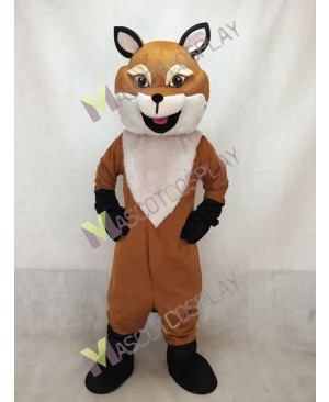 Cute English Fox Mascot Costume with a Big Tail