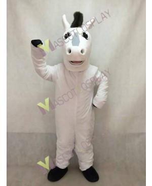 White Friendly Horse Mascot Costume