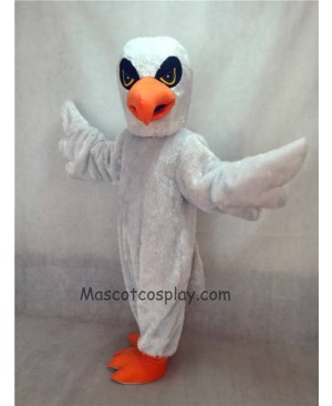 Hot Sale Adorable Realistic New Popular Professional White Hawk Mascot Costume with Yellow Eyes