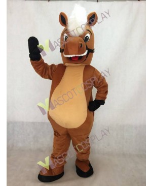 New Stable Horse Mascot Costume with White Mane