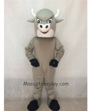 Party Animal Cartoon Grey Bull Mascot Costume