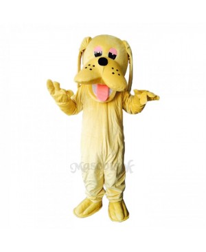 Cute Yellow Hound Dog Adult Mascot Costume