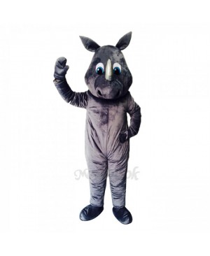 New Gray Happy Rhino Costume Mascot