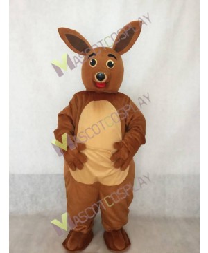 Cute Mamma Kangaroo Mascot Costume in White Belly