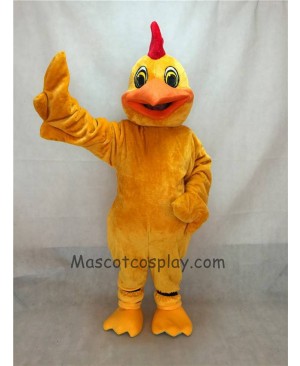 High Quality New Long Hair Plush Yellow Chicken Mascot Bird Costume