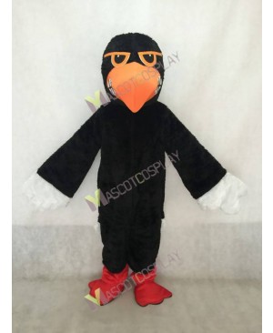 Black Fighting Hawk Mascot Costume