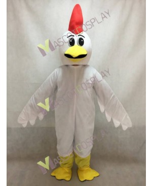 Cute White Chicken Surprise Mascot Costume