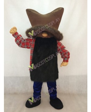 Miner Mascot Costume in Royal Blue Pants