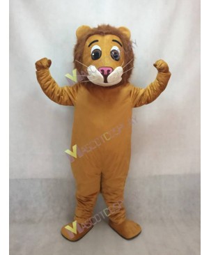 Cute Jr. Lion Mascot Costume with Brown Mane