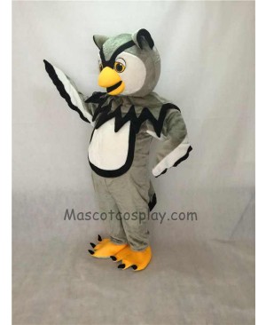 Cute Gray Cool Owl Mascot Costume