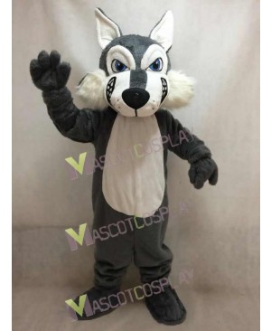 New Dark Grey Wolf Mascot Costume