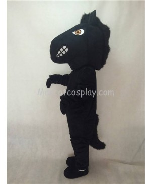 Cute New Fierce Black Stallion Horse Mascot Costume