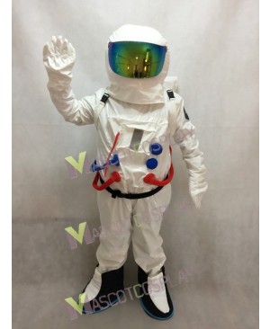 Astronaut Space Suit with Oxygen Bag Mascot Costume