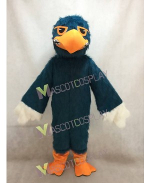 Custom Color Dark Blue Fighting Hawk Mascot Costume